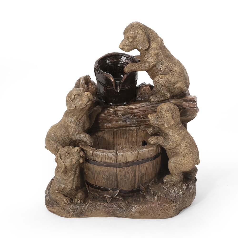 Dimmock Outdoor Outdoor Puppy Fountain by Christopher Knight Home