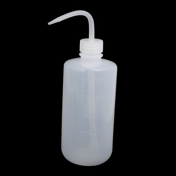 2pcs 500ml Plastic Wide Bent Sharp Mouth Liquid Storage Bottle Clear