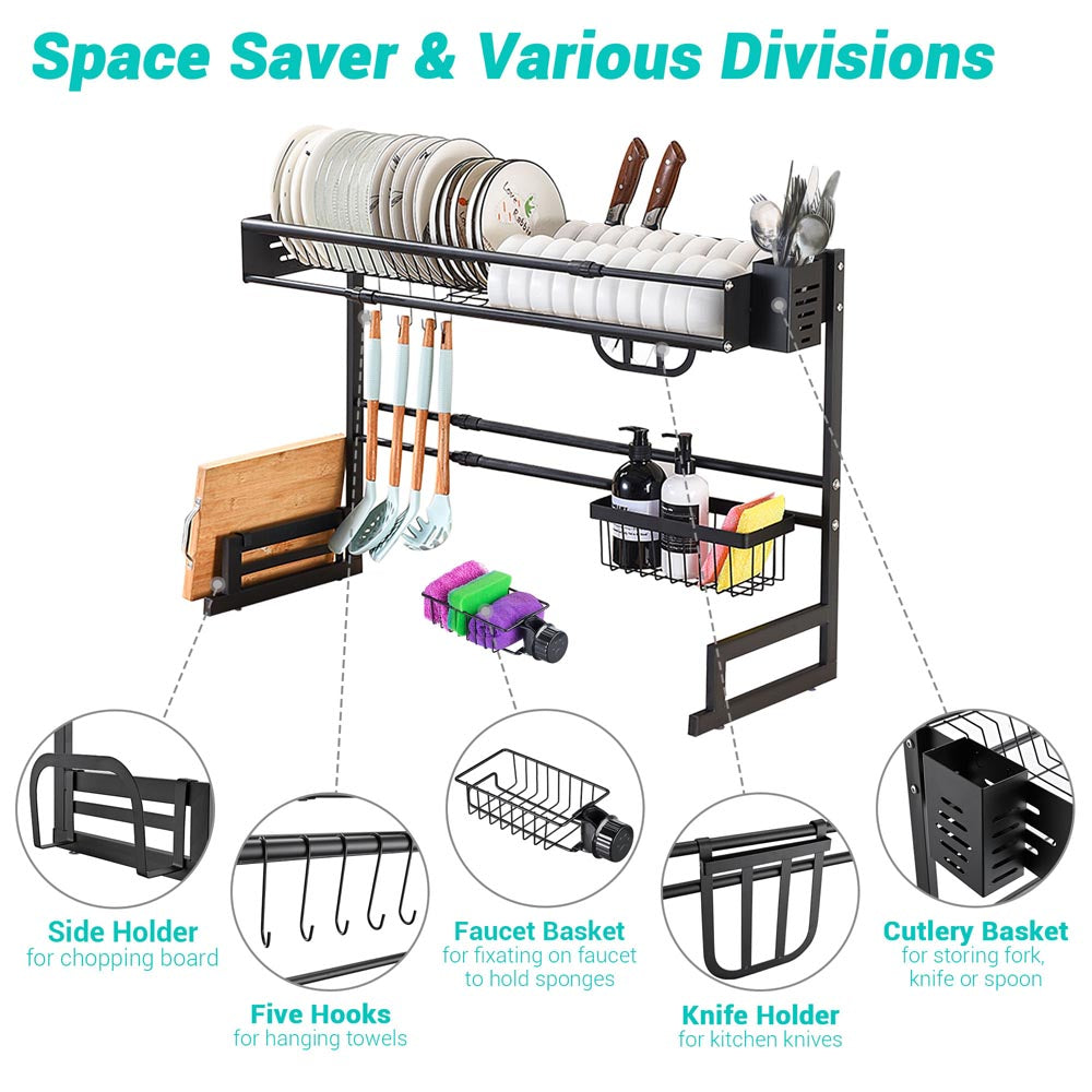 Yescom Large Dish Drying Rack Over Sink Adjust (23.6