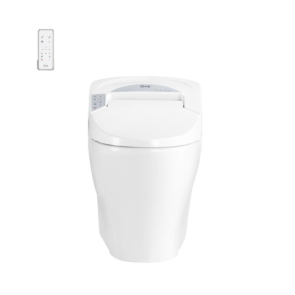 OVE Decors Yosemite 1.27 GPF Single Flush Elongated Smart Toilet and Bidet with Seat in White 15WST-YOSE32-WH