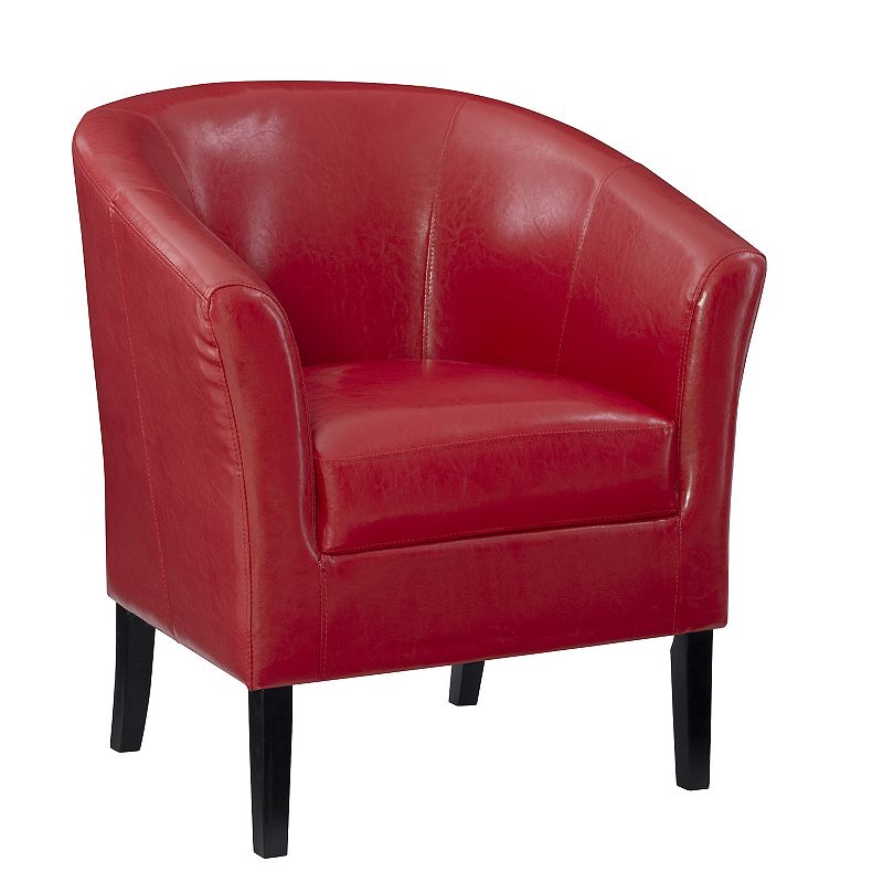 Linon Simon Club Barrel Arm Chair