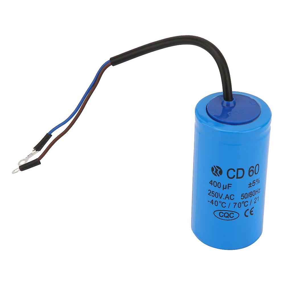 Cd60 Run Capacitor With Wire Lead 250v Ac 400uf 50/60hz For Motor Air Compressor