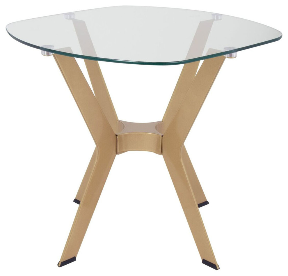 Archtech Square End Table With Metal Frame   Midcentury   Side Tables And End Tables   by Studio Designs  Houzz