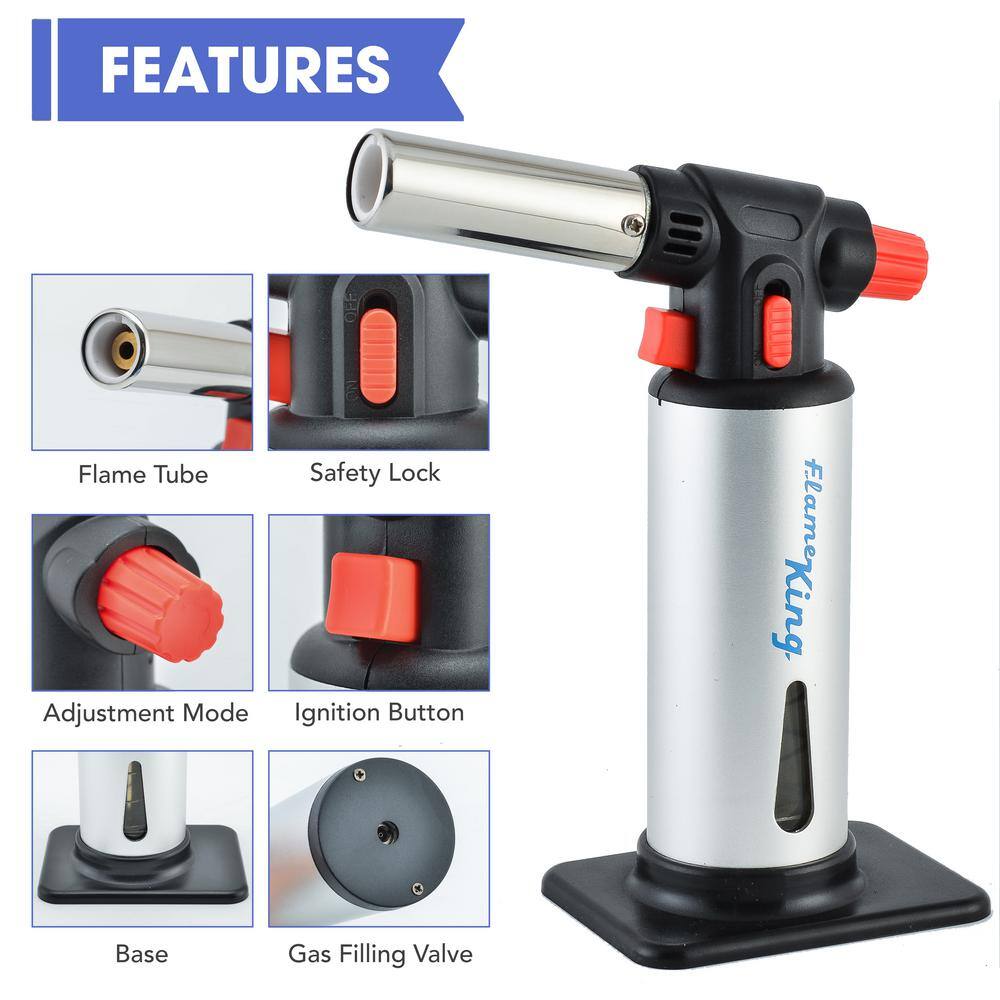 Flame King Professional Butane Kitchen and Culinary Handheld Torch YSNAX1-207