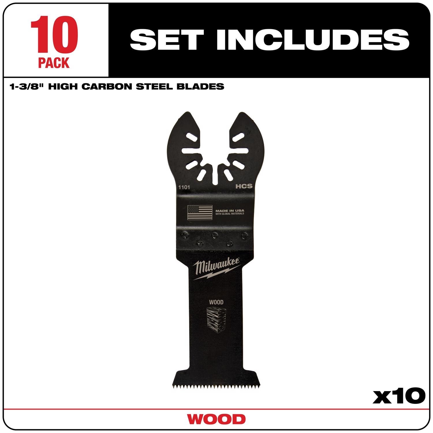 MW Open-Lok 4.06 in. L X 1-3/8 in. W High Carbon Steel Oscillating Blade Wood 10 pk