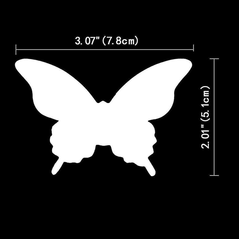 100pcs 3d Paper White Butterfly Wall Stickers Removable Art Crafts Butterflies Decals Mural For Home