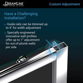 DreamLine Infinity-Z 56-60 in. W x 60 in. H Sliding Semi-Frameless Tub Door in Oil Rubbed Bronze with Clear Glass DL-6992-CL-06