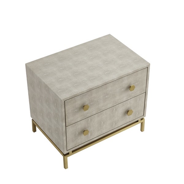 Jalynn 2 Drawers Side Table