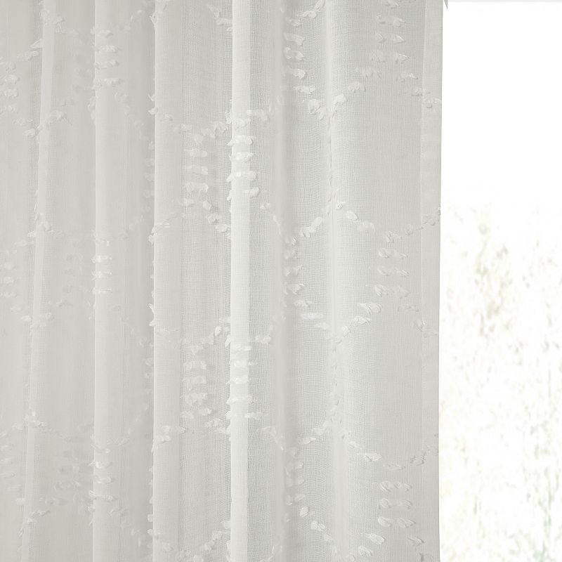 EFF Marseille Shell Patterned Sheer Curtain