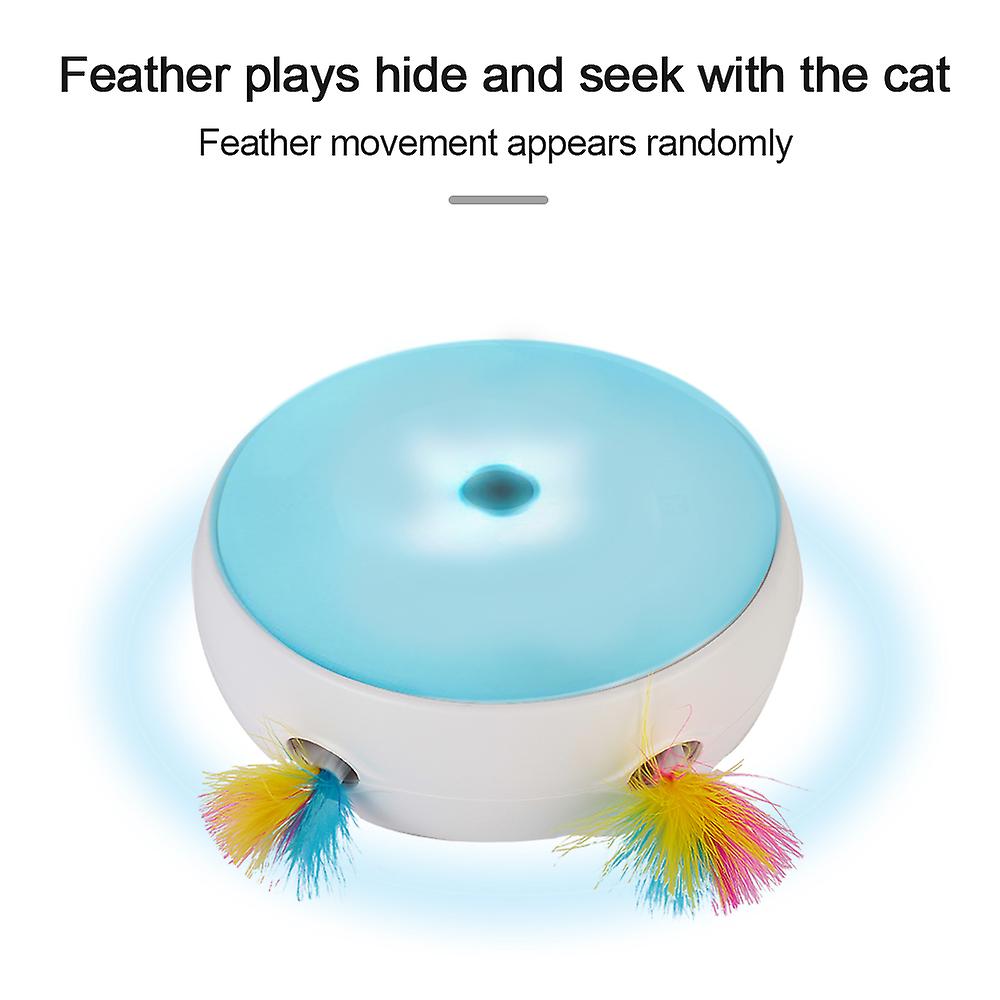 Spinning Turntable Smart Teasing Cat Stick Automatic Swing Toys Pet Supplies Electric Cat Toy Interactive Feather Toys