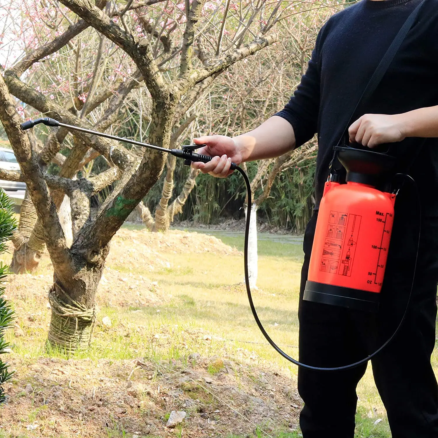 Pump Sprayer in Lawn and Garden 1.3 Gallon Portable Pressure Sprayer 5 Liter for Fertilizer Watering Plants and Cleaning