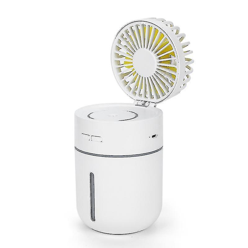 400ml Mini Air Humidifier With Fan， Usb Rechargeable Portable Fan Air Conditioner Purifier