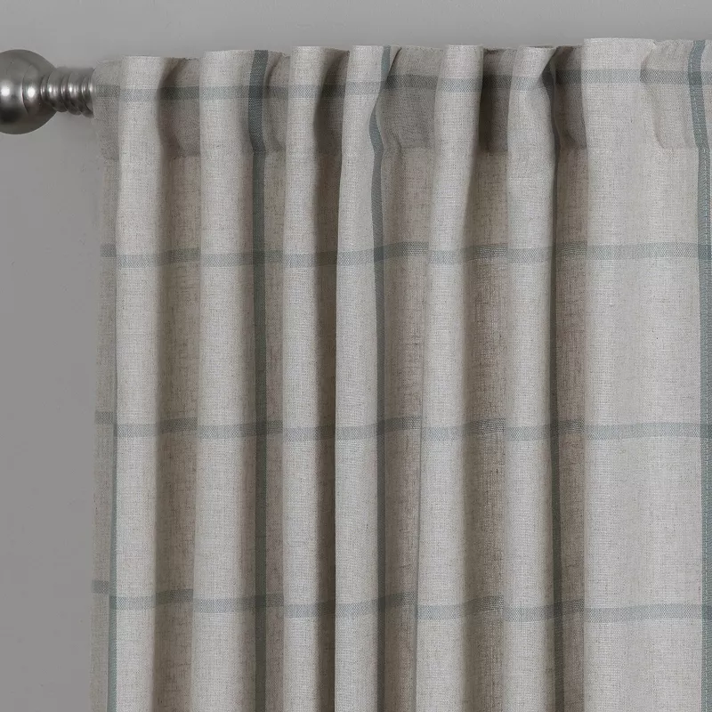 NATCO Province Woven Windowpane Window Curtain Panel