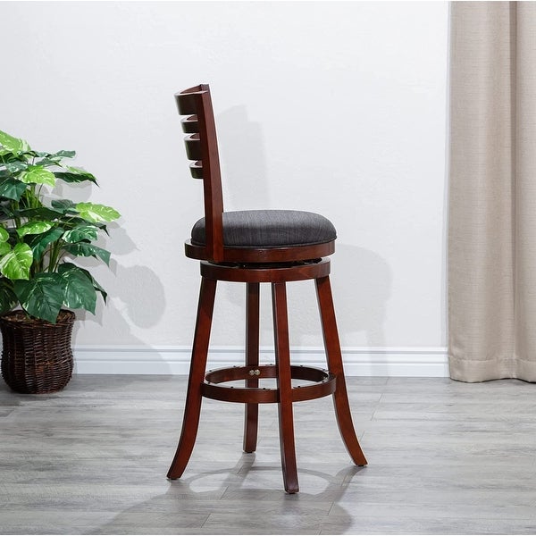 DTY Indoor Living Granby 4-Slat Back Swivel Stool