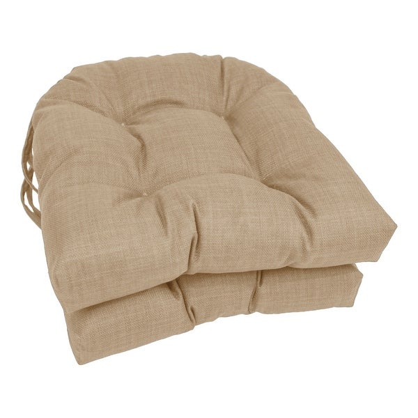 16-inch U-shaped Indoor/ Outdoor Chair Cushion (Set of 2) - 16