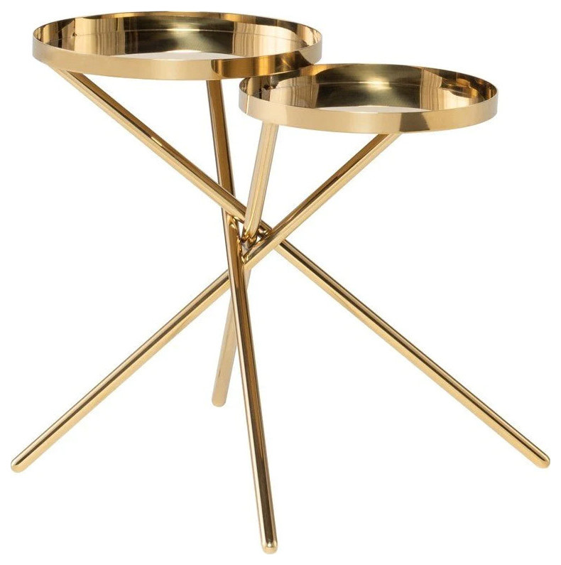 Elaine Gold Side Table   Midcentury   Side Tables And End Tables   by Virgil Stanis Design  Houzz