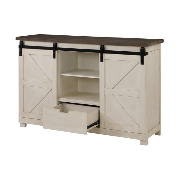 Somette Bar Harbor II Two Sliding Door One Drawer Credenza