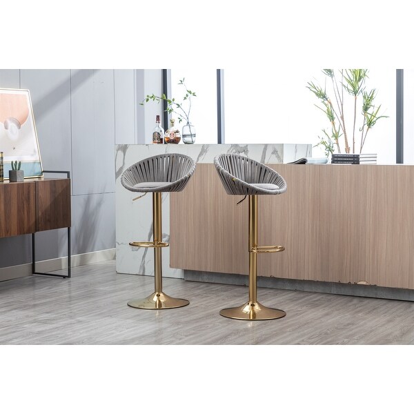 Kitchen Bar Chairs Velvet Bar Stools Set of 2 Barstools - 19.69 *18.11 *38.58