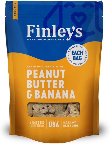 Finley's Barkery Wheat-Free Peanut Butter and Banana Crunchy Biscuit Dog Treats