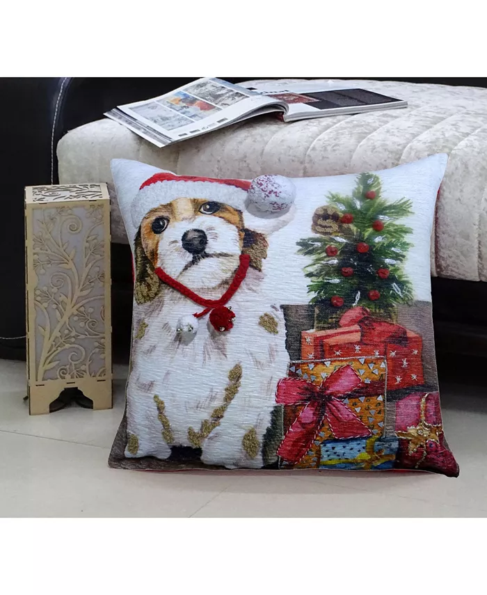 Vibhsa Chicos Home Holiday Dog Decorative Pillow，20