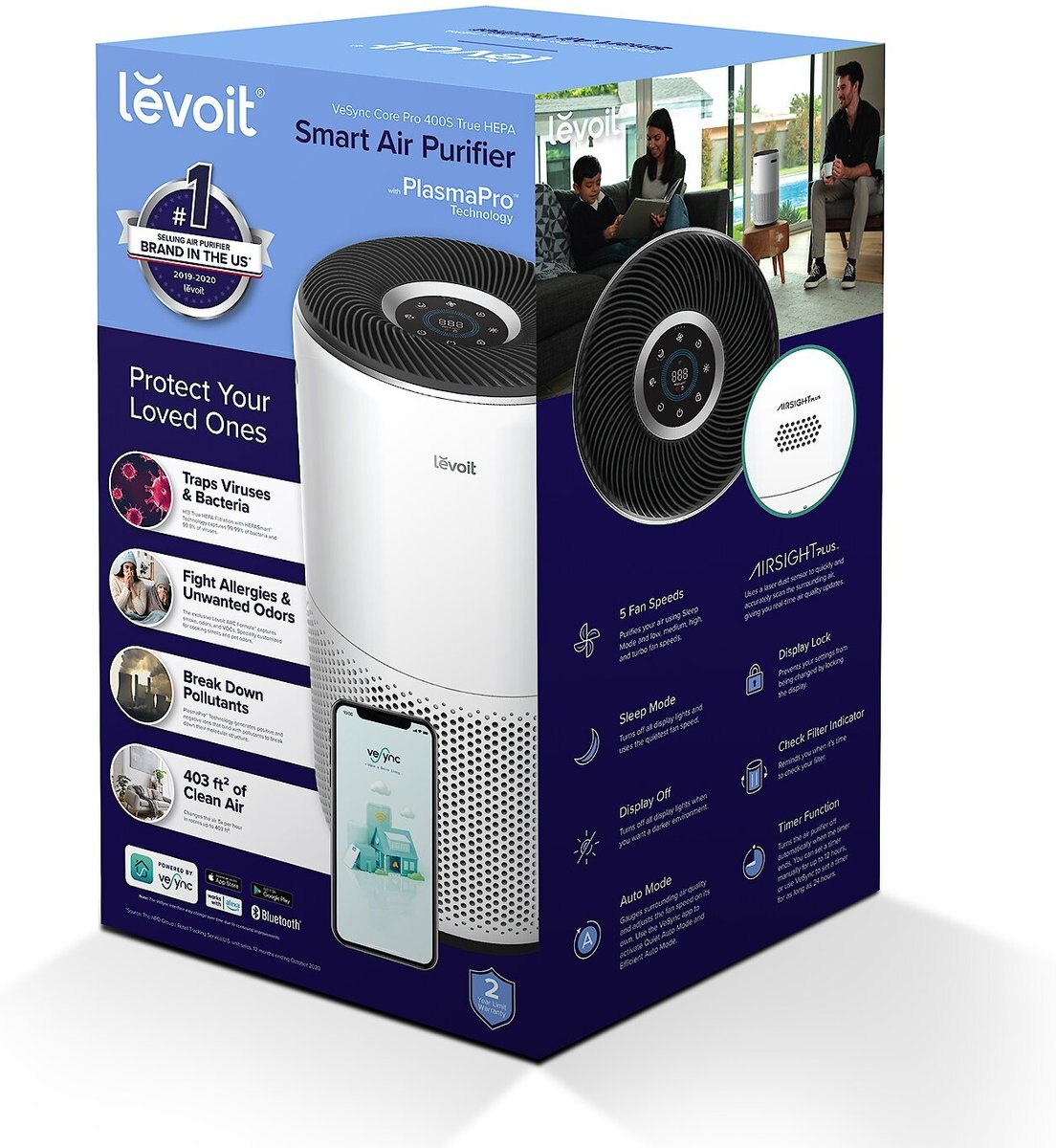 Levoit PlasmaPro 400S True HEPA Smart Air Purifier