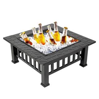 Durango 32 in. x 16.9 in. Square Steel Charcoal Fire Pit 141009