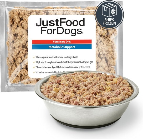 JustFoodForDogs Veterinary Diet Metabolic Support Frozen Human-Grade Fresh Dog Food