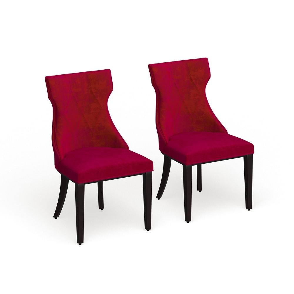 Silver Orchid Fontan Velvet Dining Chairs (Set of 2)