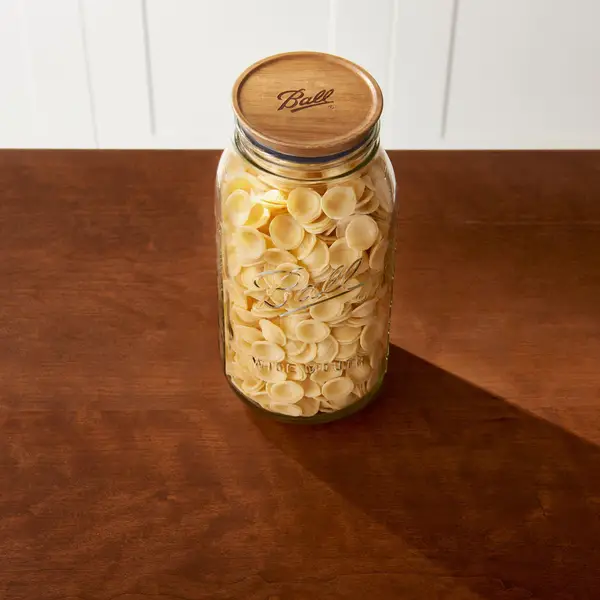 Ball Half-Gallon Wide Mouth Wooden Lid Jar