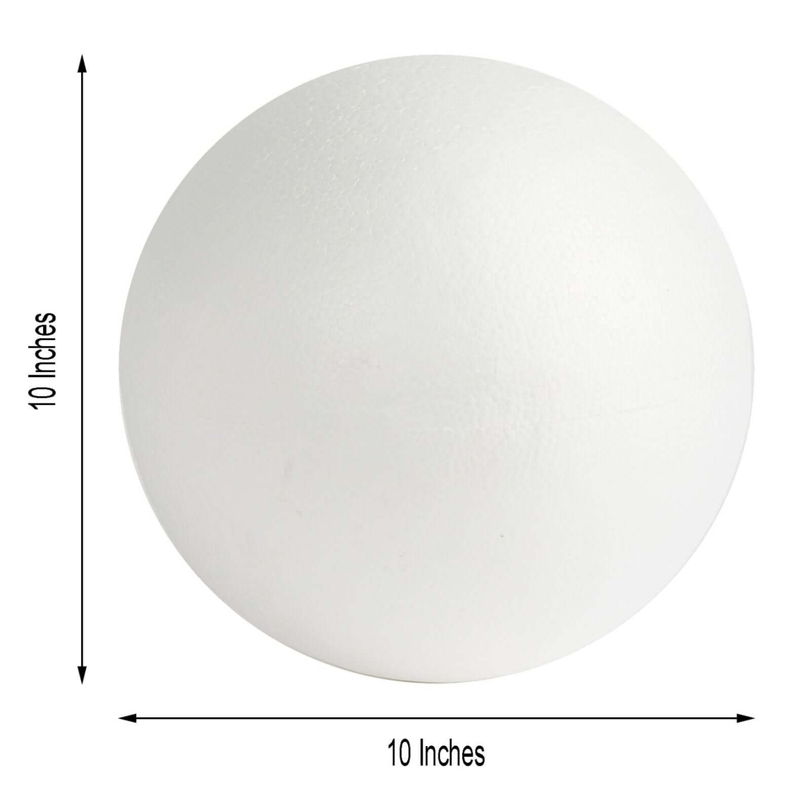 2 Pack White StyroFoam Foam Balls For Arts, Crafts and DIY 10