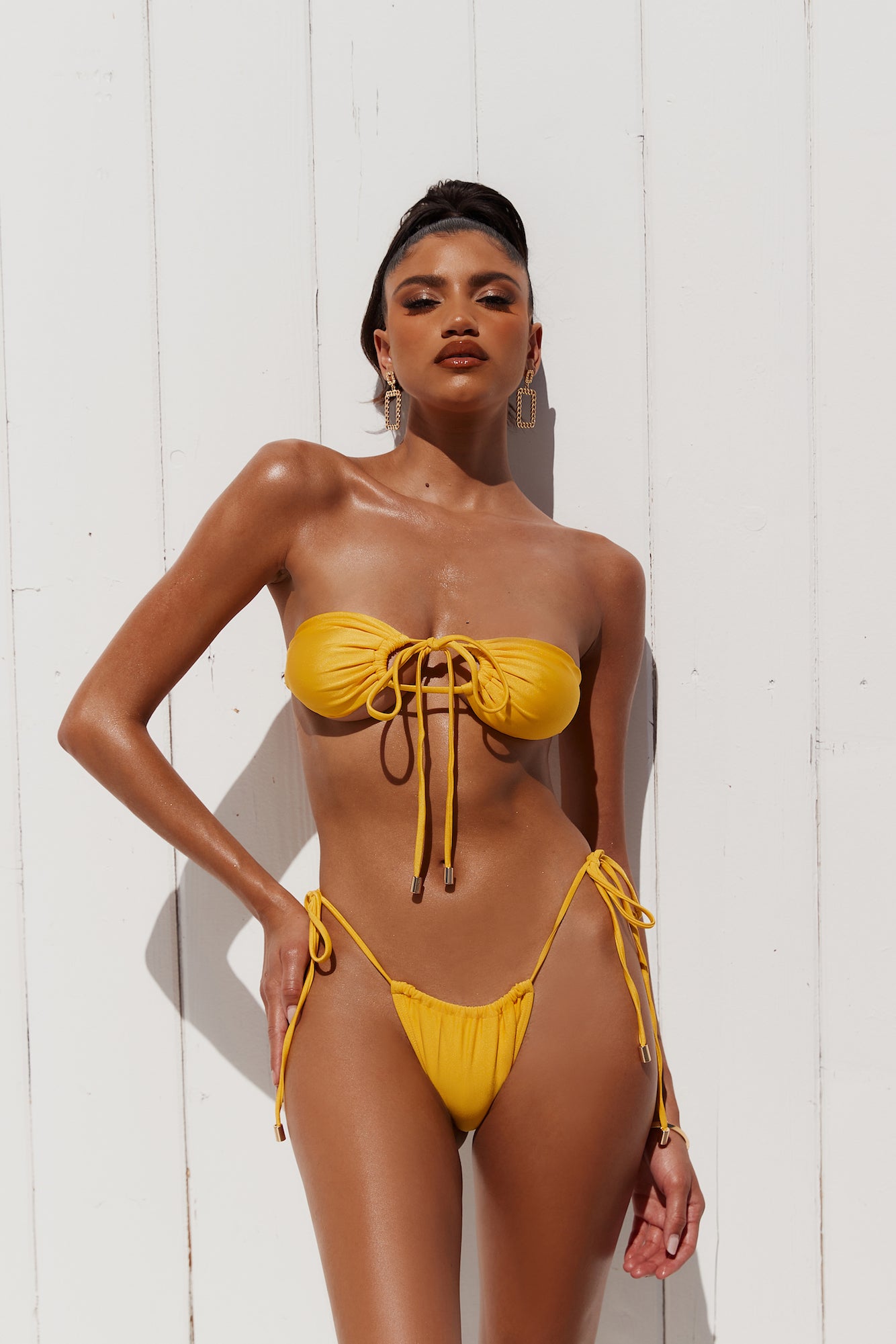 HELLO MOLLY Midnight In Monaco Swim Bottoms Yellow