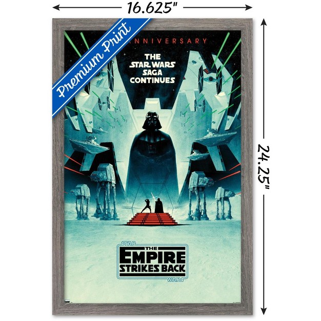 Trends International Star Wars The Empire Strikes Back 40th Anniversary Framed Wall Poster Prints