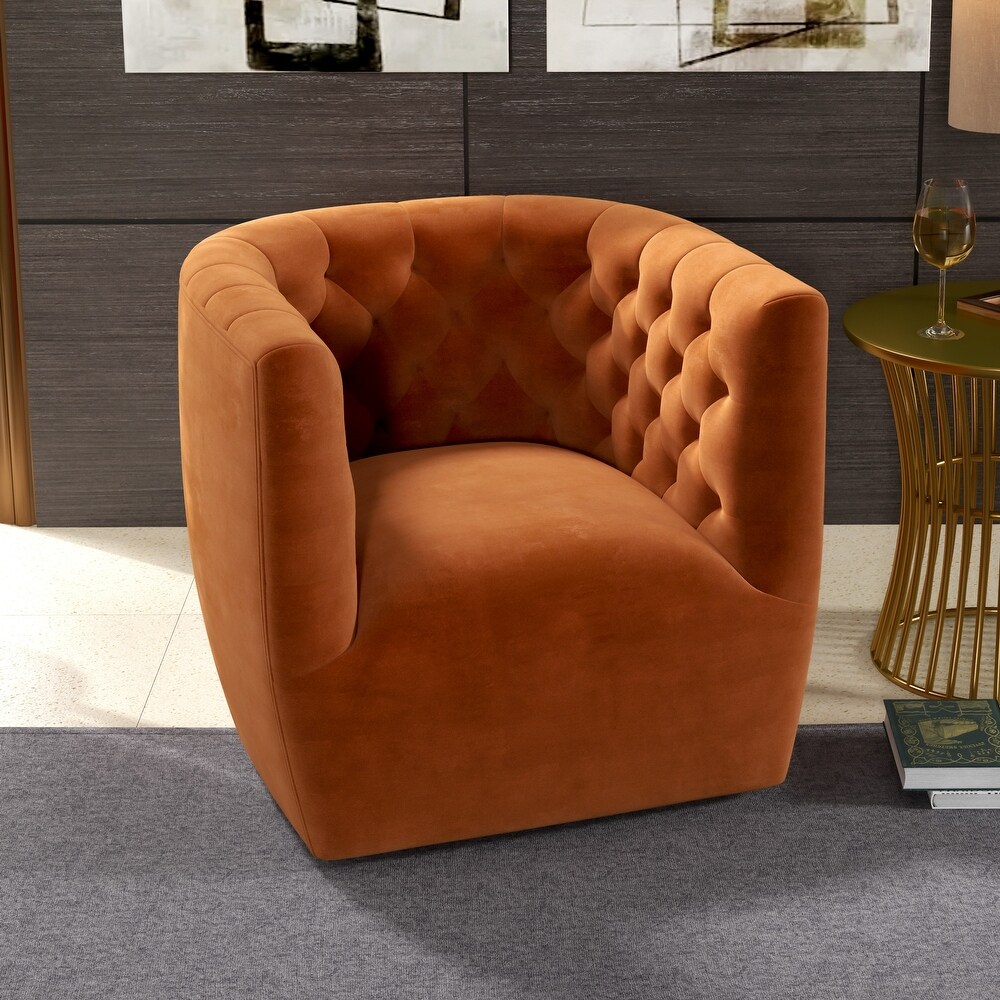 Luxor Mid Century Modern Swivel Accent Comfy Chair