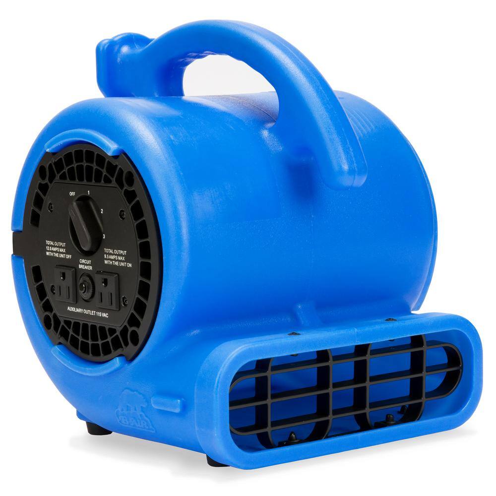 B-Air VP-20 15 HP Air Mover for Water Damage Restoration Carpet Dryer Floor Blower Fan Home and Plumbing Use in Blue BA-VP-20-BL