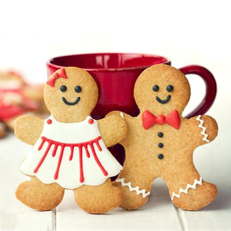 Christmas Gingerbread Man Shape Cut Mold - 2pcs/set