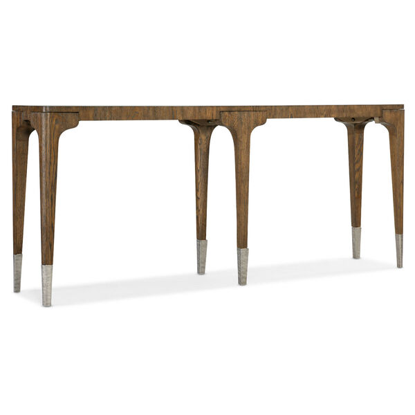 Chapman Warm Brown and Pewter Console Table