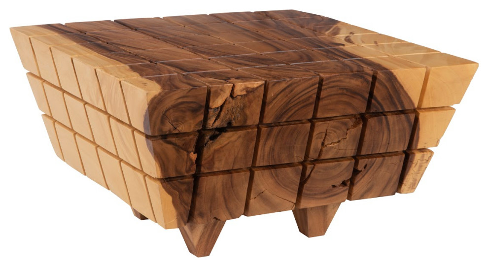 Cubed Coffee Table  Natural   Rustic   Coffee Tables   by HedgeApple  Houzz