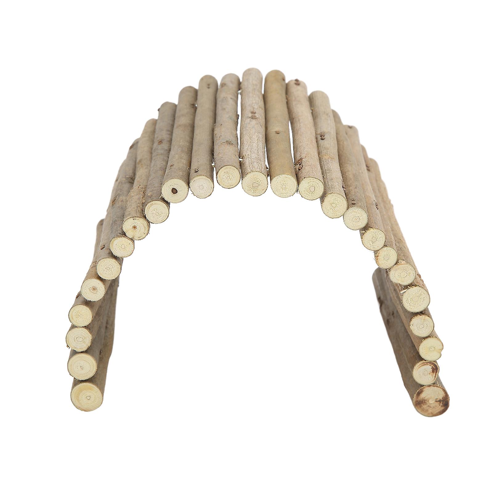 Wooden Hamster Bridge Small Animal Bendy Bridge For Guinea Pigs Ferrets Hedgehogs Chinchillas Small Rabbits15x30cm / 5.9x11.8in