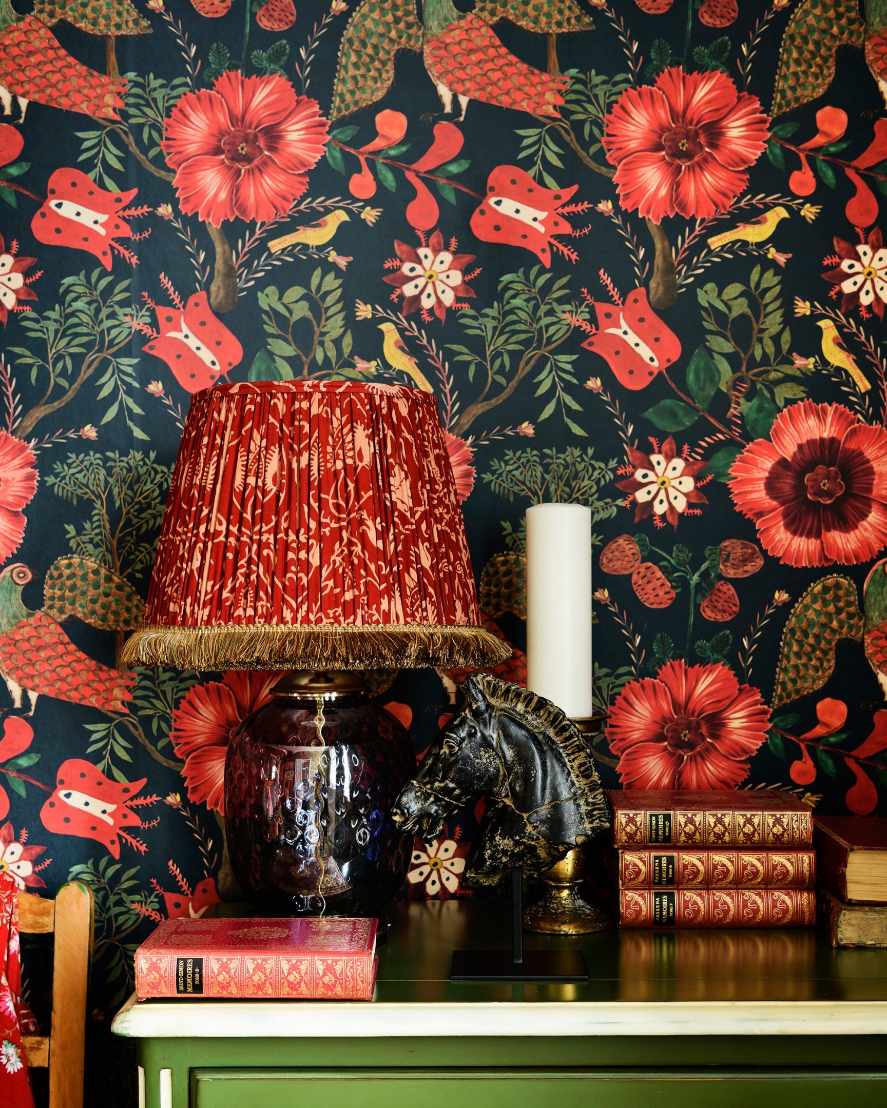 Folk Szekely Wallpaper in Dark from the Transylvanian Roots Collection by Mind the Gap