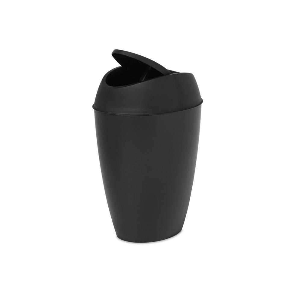 Umbra Twirla 2 Gal. Black Trash Can 1009613-040