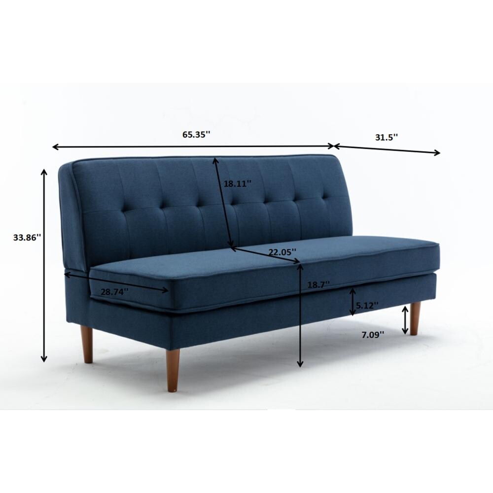 Modern Upholstery Sofa Bed with Wood Legs