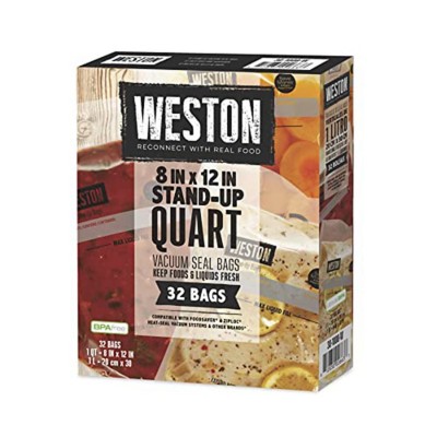 Weston Vacuum Sealer Quart Bags 32 pack