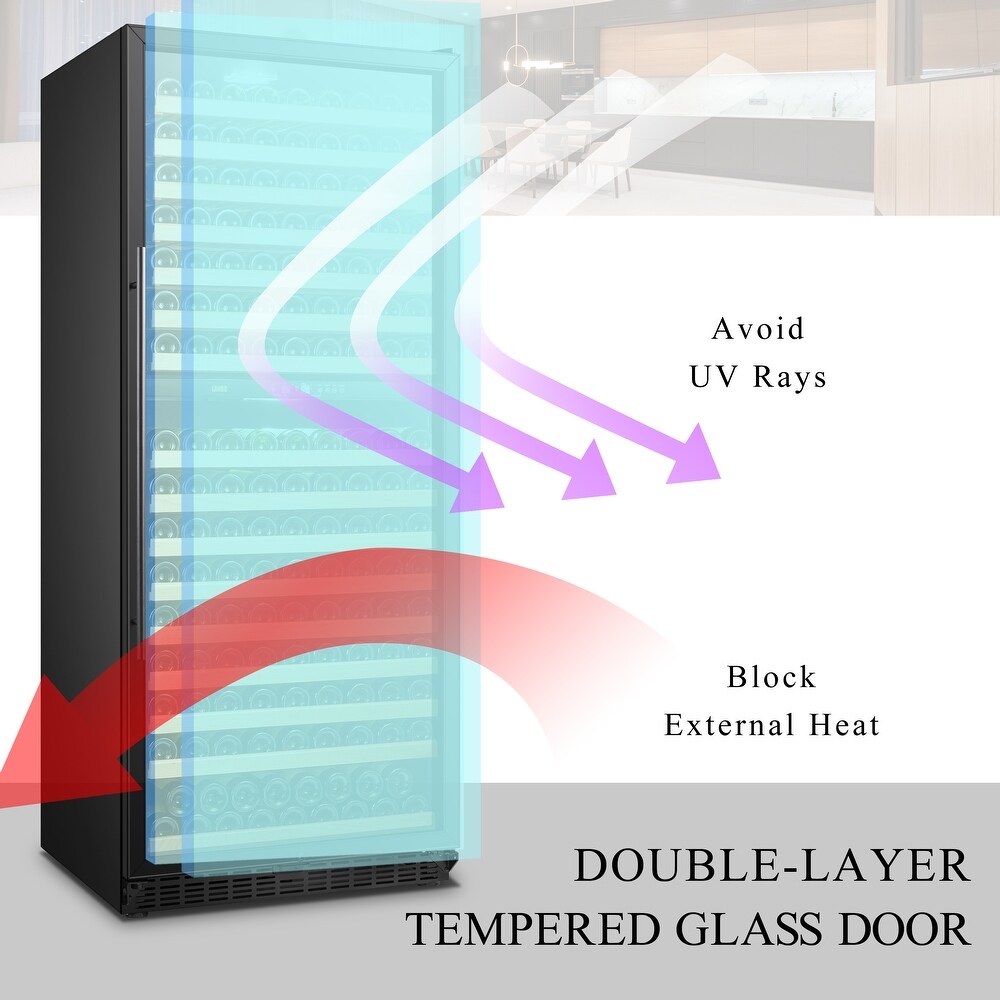Lanbo Freestanding Dual Zone Wine Cooler Refrigerator  287 Bottles