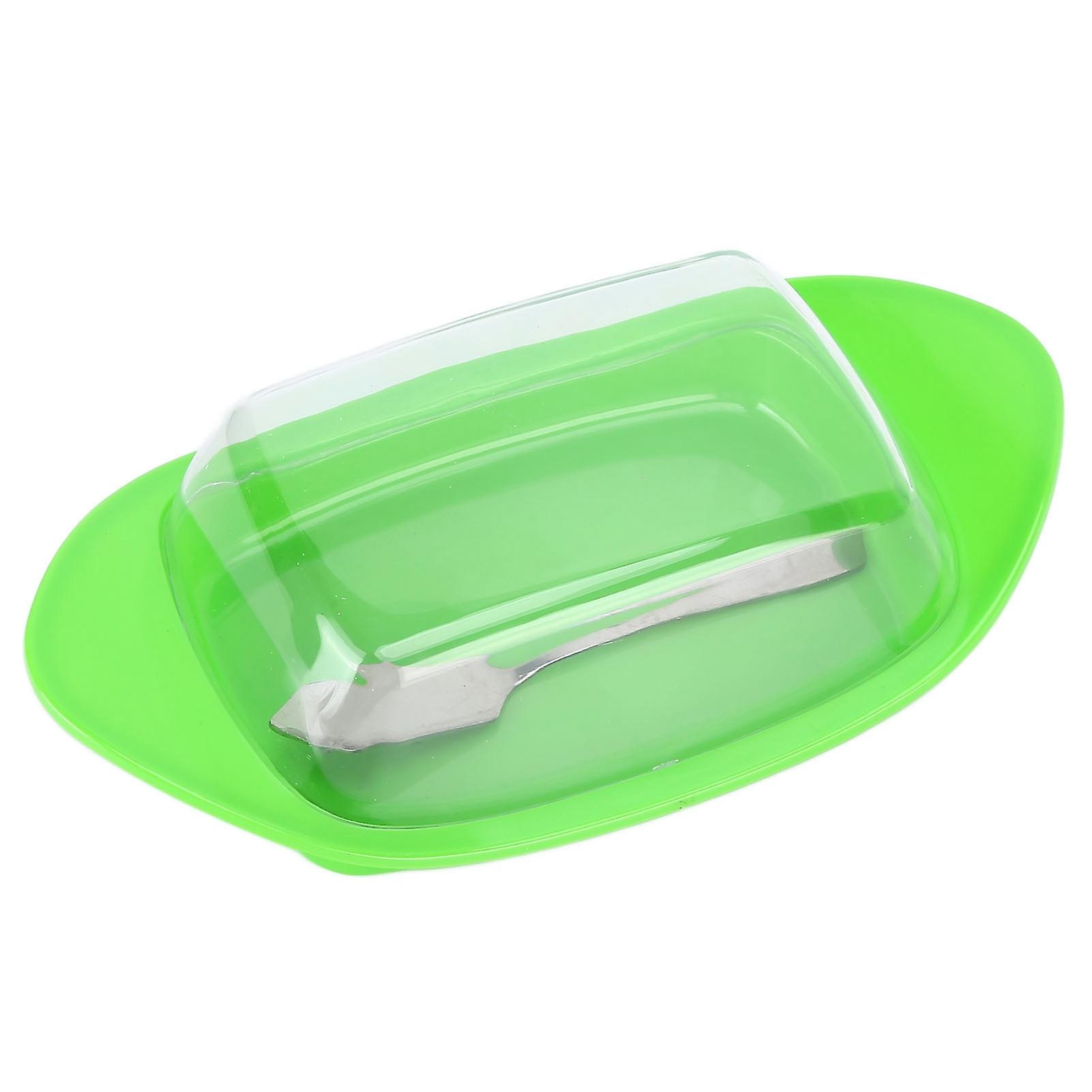 Shipshaped Butter Cutting Box With Cutting Knife And Lid Food Grade Chesse Container For Kitchengreen