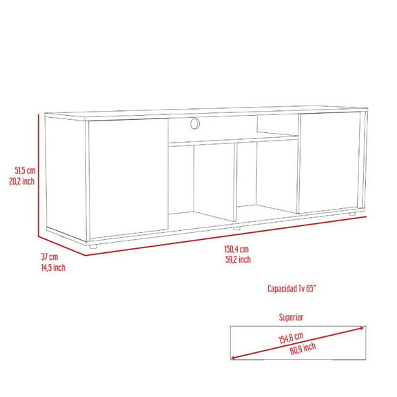 Capistrano 7 Shelf 4 Door 2 piece Living Room Set ...