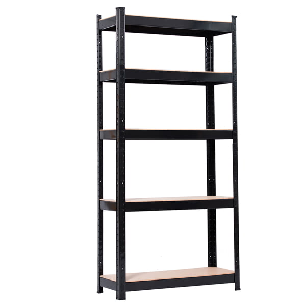 Muscle Rack 30 in. W x 60 in. H x 12 in. D 5-Tier Black Steel Shelving Unit