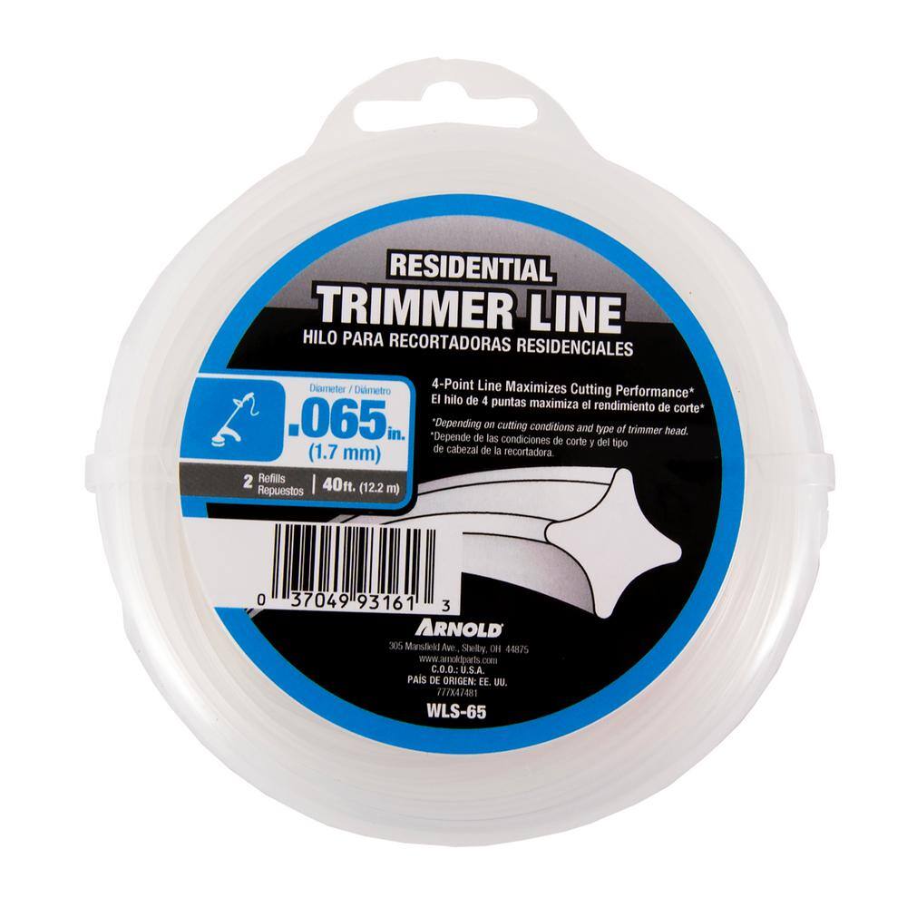 Arnold Residential 40 ft. 0.065 in. Universal 4 Point Star Trimmer Line WLS-65