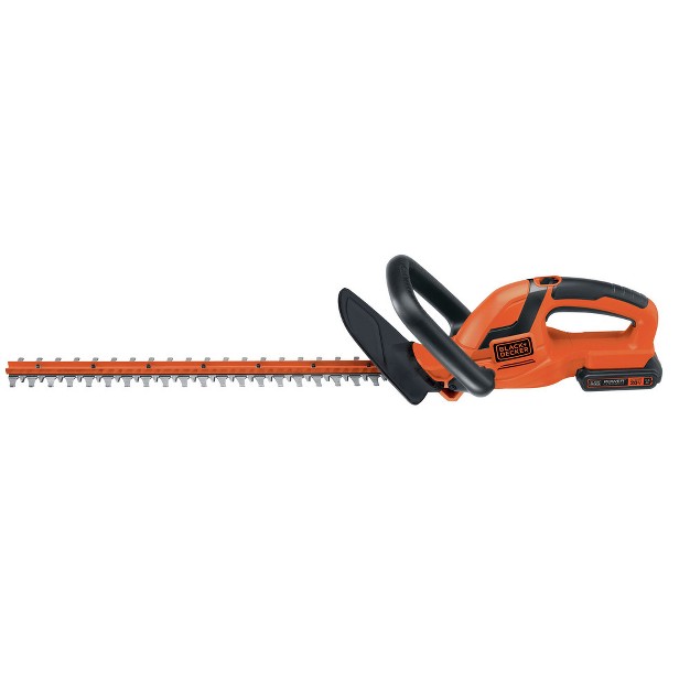 Black amp Decker Lht2220 20v Max Lithium ion Dual Action 22 In Cordless Electric Hedge Trimmer Kit 1 5 Ah