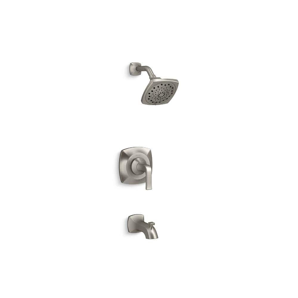 KOHLER Rubicon 1Handle 3Spray WallMount Tub and Shower Faucet in Brushed Nickel