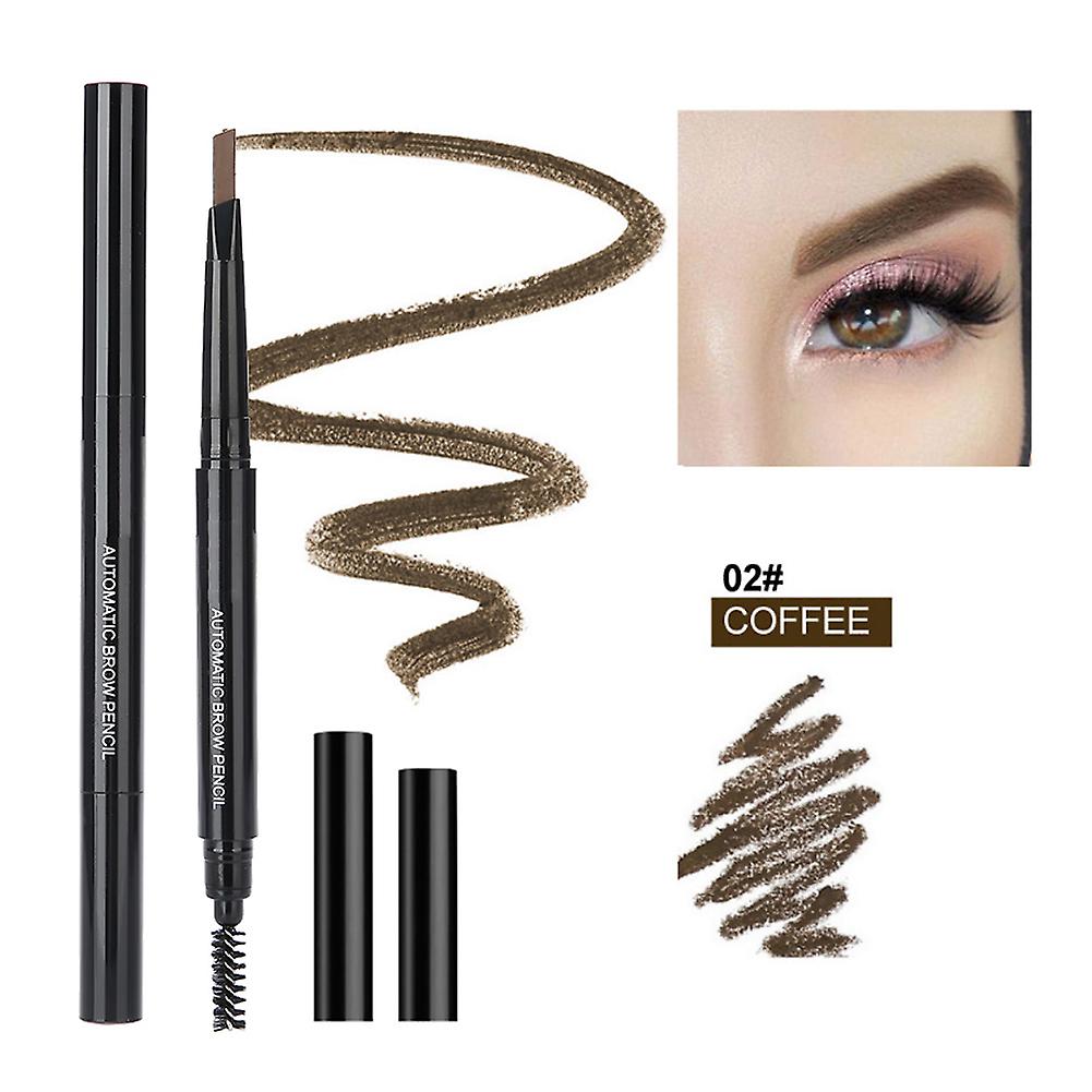 Eyebrow Pen Waterproof Eye Brow Pencil Triangular Tip With Brush Makeup Cosmetic Coffee